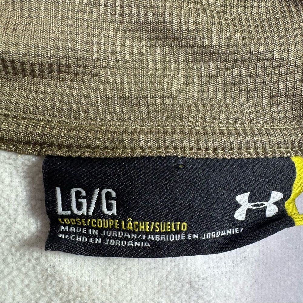 Under Armour Camo Quarter Zip Fleece Pullover Realtree Hunting Jacket L Outdoor - Picture 8 of 16